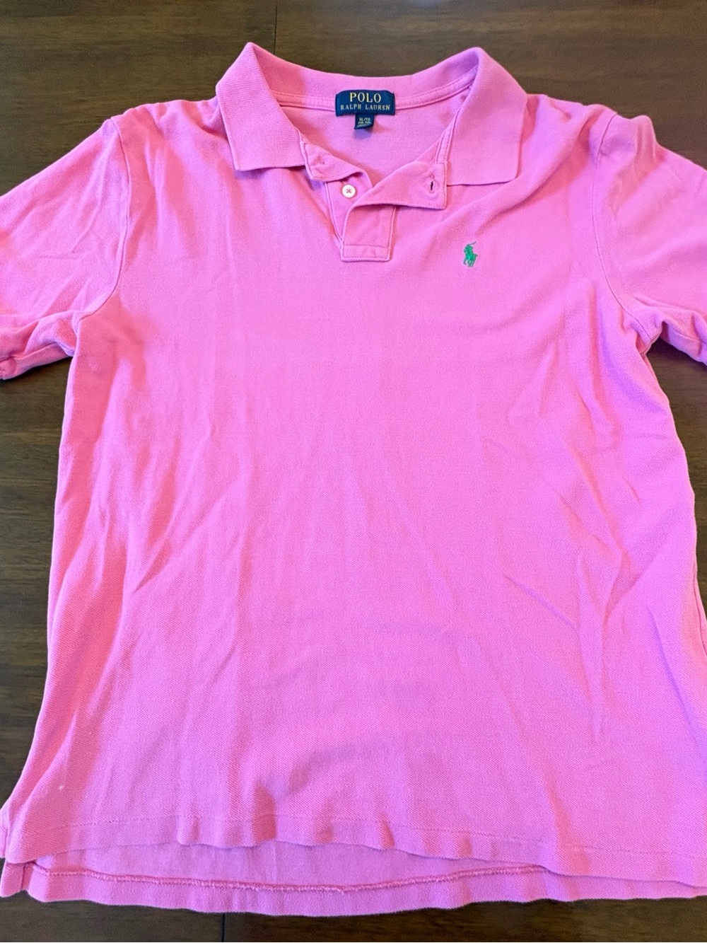 Polo by Ralph Lauren Pink Short Sleeve Polo Shirt with Green Logo